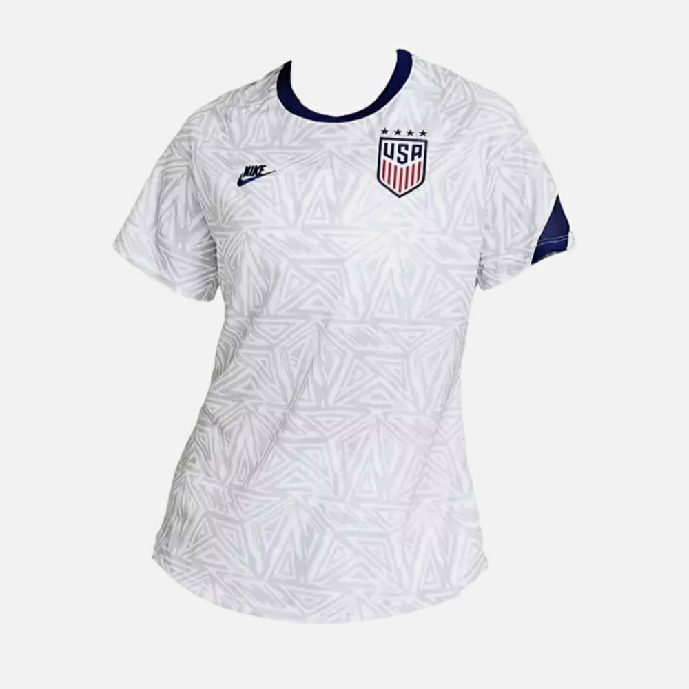 NWT! Nike Women's U.S. Nike Dri-FIT  Pre Match Jersey White CZ4325-101 Size-L XL